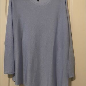 Eileen Fisher Soft Blue Tunic Length Sweater XL